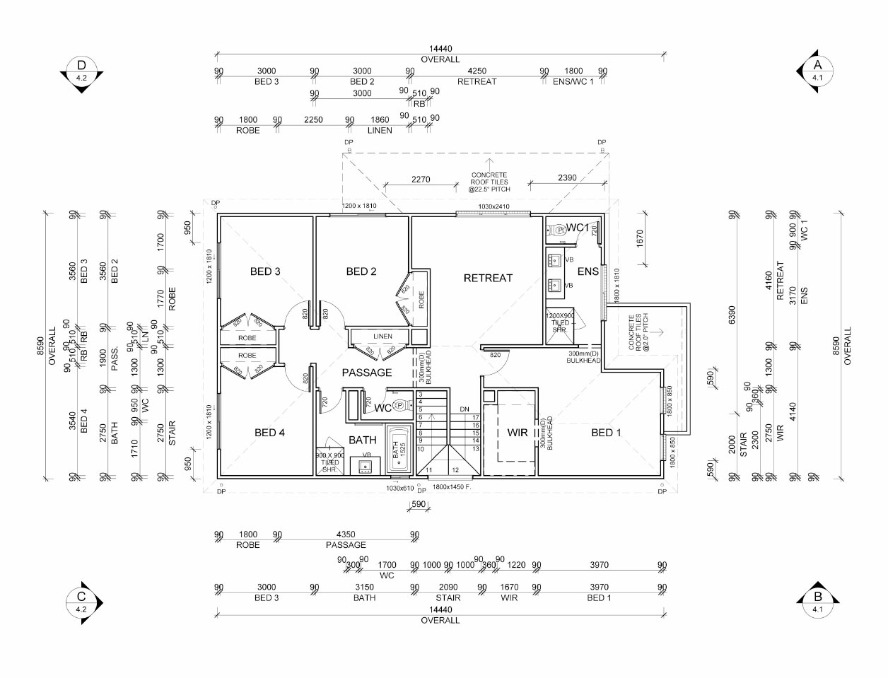 Architecture 2D Drafting Sample - CAD Outsourcing